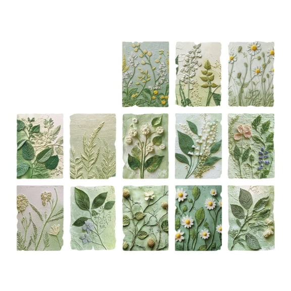23Sheets Embossed Flower Leaf Paper for Scrapbooking Journal Card Making