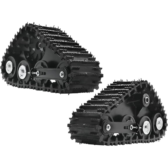 23T Rear Snow Sand Track Conversion Kit Big Go Kart Tracks Rear Wheel Tire for Snowmobile Go Kart ATV UTV Buggy Quad, Heavy Duty Rubber Triangle Track Assembly, Off Road Snow Mud Sand Traction, Pair