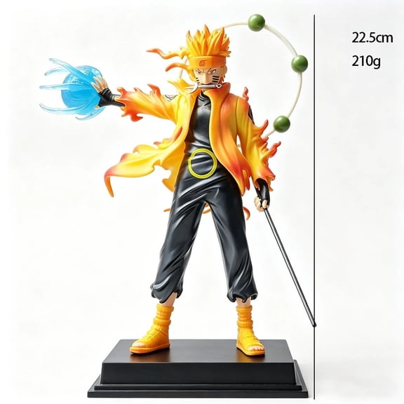 23cm Anime Battle Style Action Figures, Collectible Character Statues with Energy Effect Accessories and Weapons, Posable Display Models for Desktop Decor, Shelf Collection, Hobby Gift