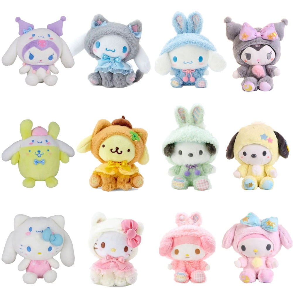 53 Styles Sanrio Series Plush Stuffed Toys Kuromi Cinnamoroll My Melody  Kawaii Keychain Pendant Peluche Doll Baby Birthday Gifts 