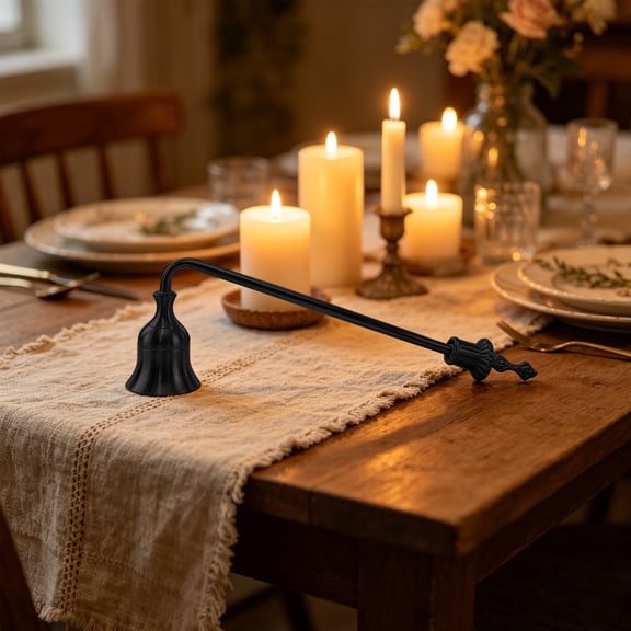 23cm Stainless Steel Long Handle Candle Snuffer, Rust Resistant Safe Candle Extinguisher, Decor Accessory, Ideal for Home Use, Party and Festival Gift, 1Pc