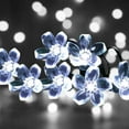 thumbnail image 1 of Syenll 23ft 50 LED Solar Flower String Lights, Outdoor Cherry Blossom Solar Fairy Lights for Fence Garden Yard Patio Decor, Cool White, 1 of 8