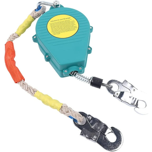 23ft Self Retracting Lifeline 330lbs Fall Arrester Fall Protection Alloy steel Self Retracting Lifeline 330lbs Fall Arrester Fall Protection w/ Hook & Rope 7M 23ft Self Retracting Lifeline
