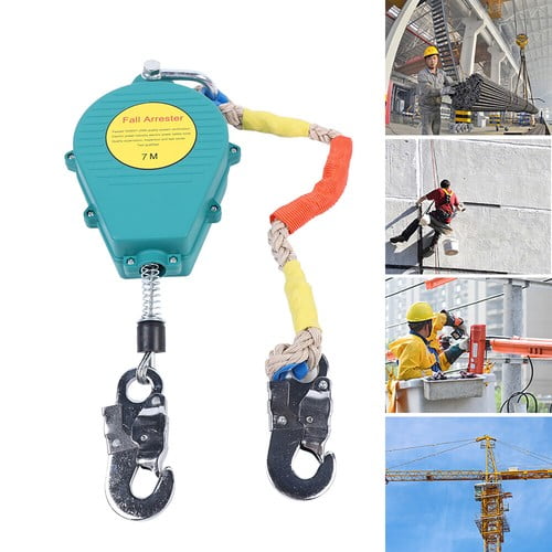 23ft Self Retracting Lifeline Fall Lanyard Arrester Fall Protection Alloy Steel