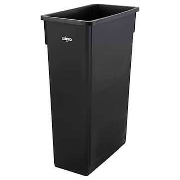 23gal Slender Trash Can, Black