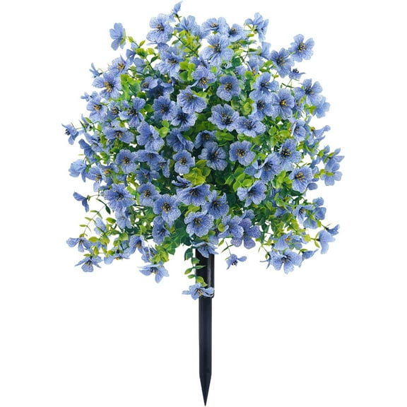 23in Artificial Violet Ball Topiary Trees with Ground Spikes, 1 Pack Fake Artificial Bushes Plants,Faux Artificial Shrubs Tree for Indoor Outdoor Front Porch Decor (MC)