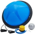 thumbnail image 1 of 23in Balance Ball | 1660lb Inflatable Half Exercise Ball Wobble Board Balance Trainer w Nonslip Base | Half Yoga Ball Strength Training Equipment w 2 Bands, Pump, Extra Ball Included, 1 of 7