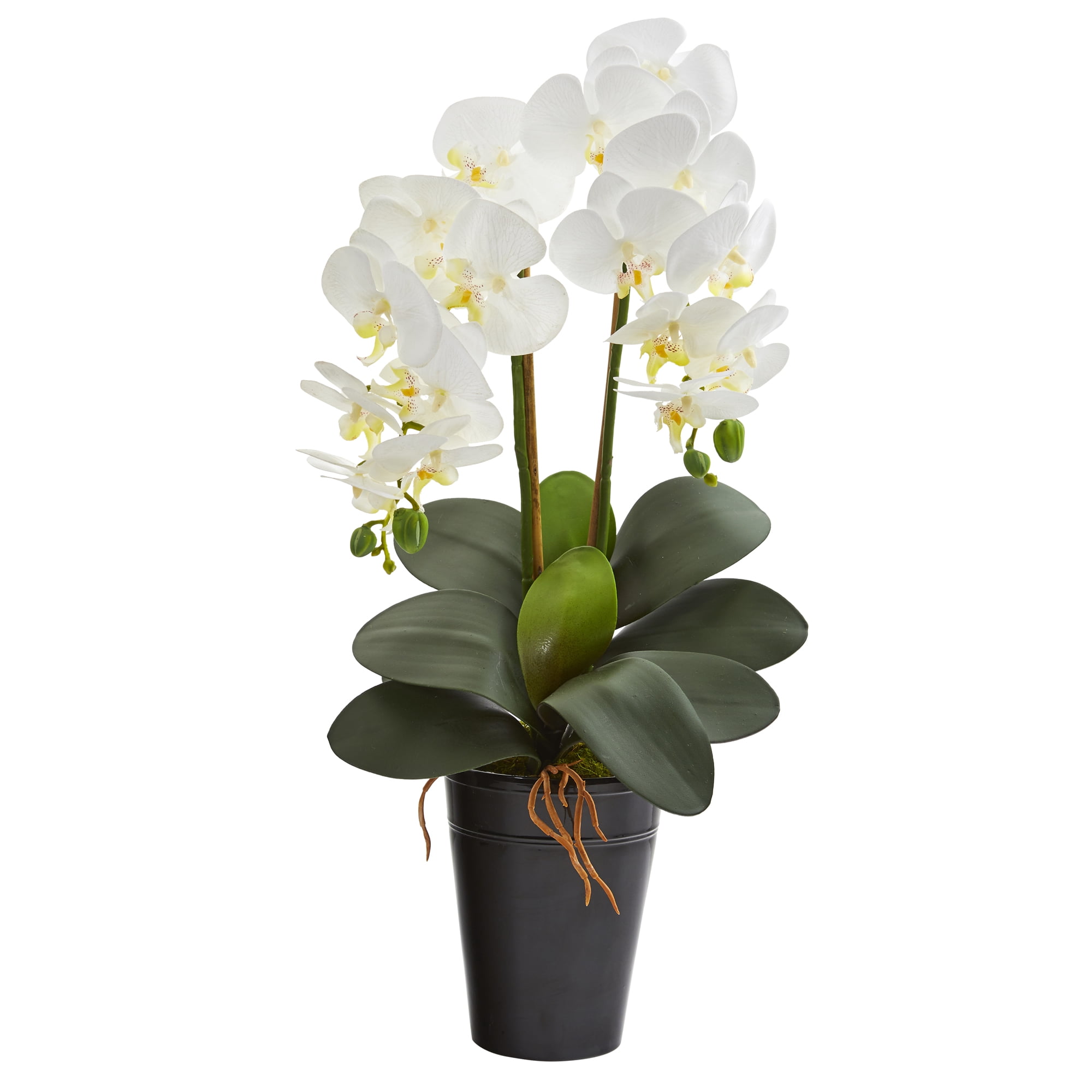 23in. Double Phalaenopsis Orchid Artificial Arrangement in Vase