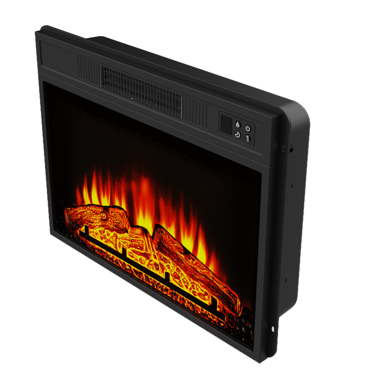 23inch Electric Fireplace Insert Heater Indoor Glass Log Flame with