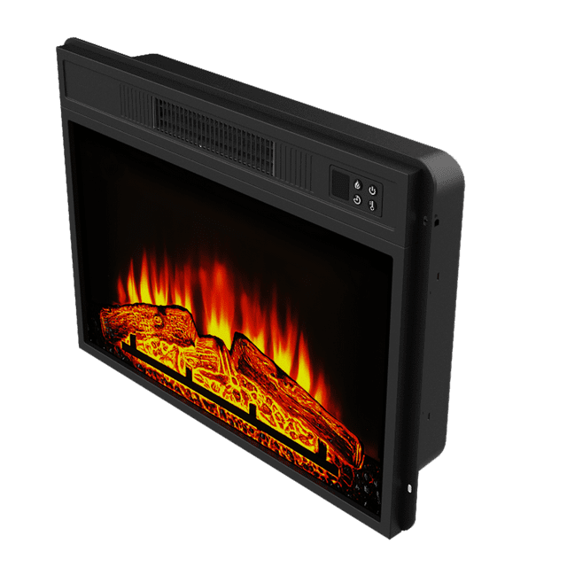 23inch Electric Fireplace Insert Heater Indoor Glass Log Flame with