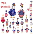 thumbnail image 1 of 23inch USA Flag Themed Festival Outfit for Large White Goose Statues, Patriotic Independence Day Sculpture Decor, Vibrant Dress-Up for Porch, Lawn & Outdoor Garden Displays, 1 of 9