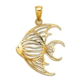 thumbnail image 1 of 23mm 14k Gold Religious Guardian Angelfish Cut-out Charm Pendant Necklace for Women, 1 of 2