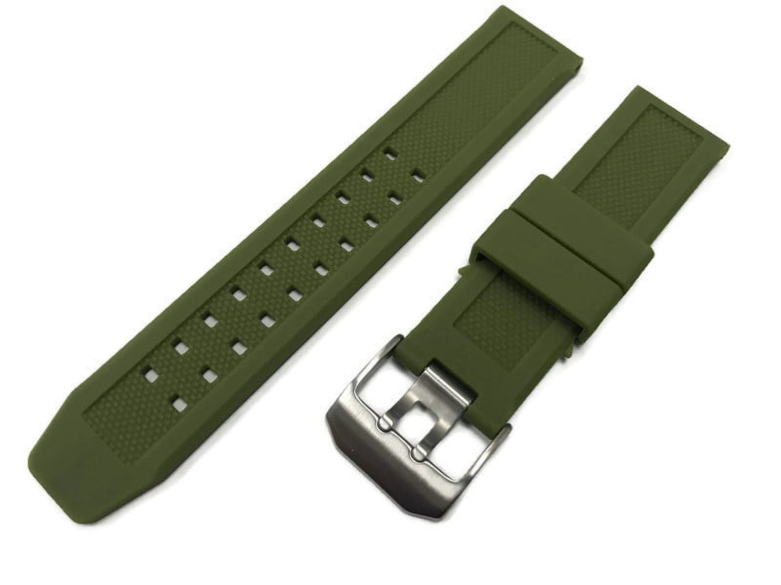 黒緑アビス　調整パーツ・スリーブ付き 23mm Replacement Rubber Watch Band Strap Fit Luminox Navy