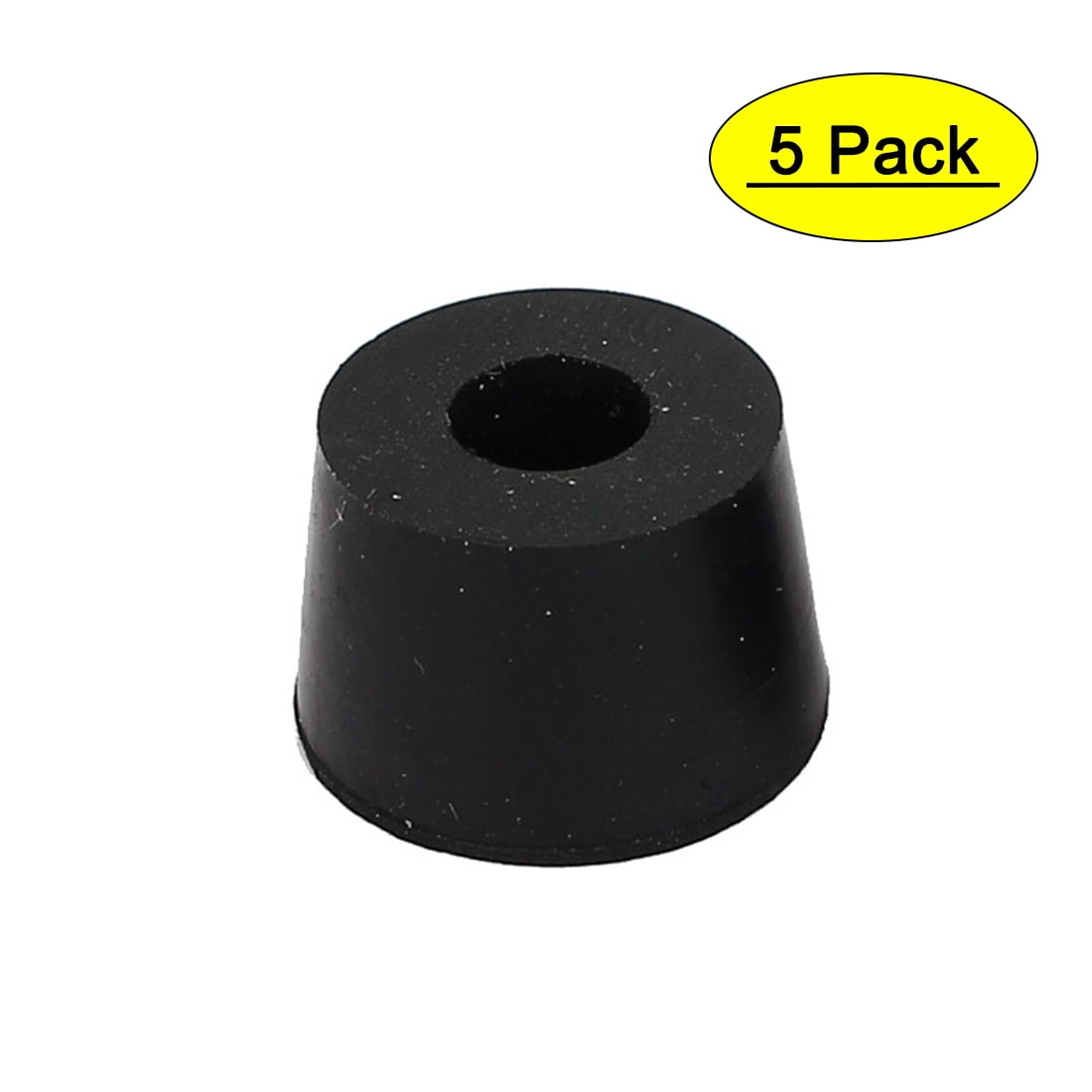 23mmx15mm Rubber Cone Shaped Furniture Foot Pads Bumper Black 5pcs