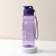 thumbnail image 1 of 23oz Clear Water Bottle, 650ml with Lid Sports Water Bottle, Leak Proof Water Bottle, Water Bottle for School, Office, Outdoors, Purple, 1 of 5