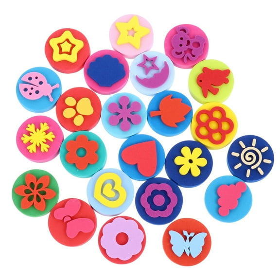 23pcs EVA Painting Sponges Painting Stamper Double-Side Sponge Drawing Stampers