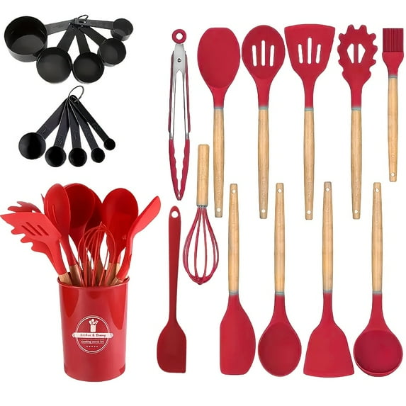 23pcs Fall/Winter Hot Sale Kitchen Utensils Set - Non-Stick Heat ...
