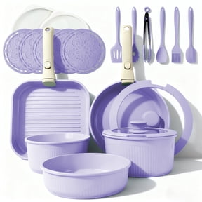 23pcs Pots and Pans Non Stick, Cookware Sets Detachable Handle, Induction Kitchen Pots and Pans,NonStick Cooking Set, Oven/Dishwasher/Fridge , Space Saving,Healthy Kitchen Cookware Sets