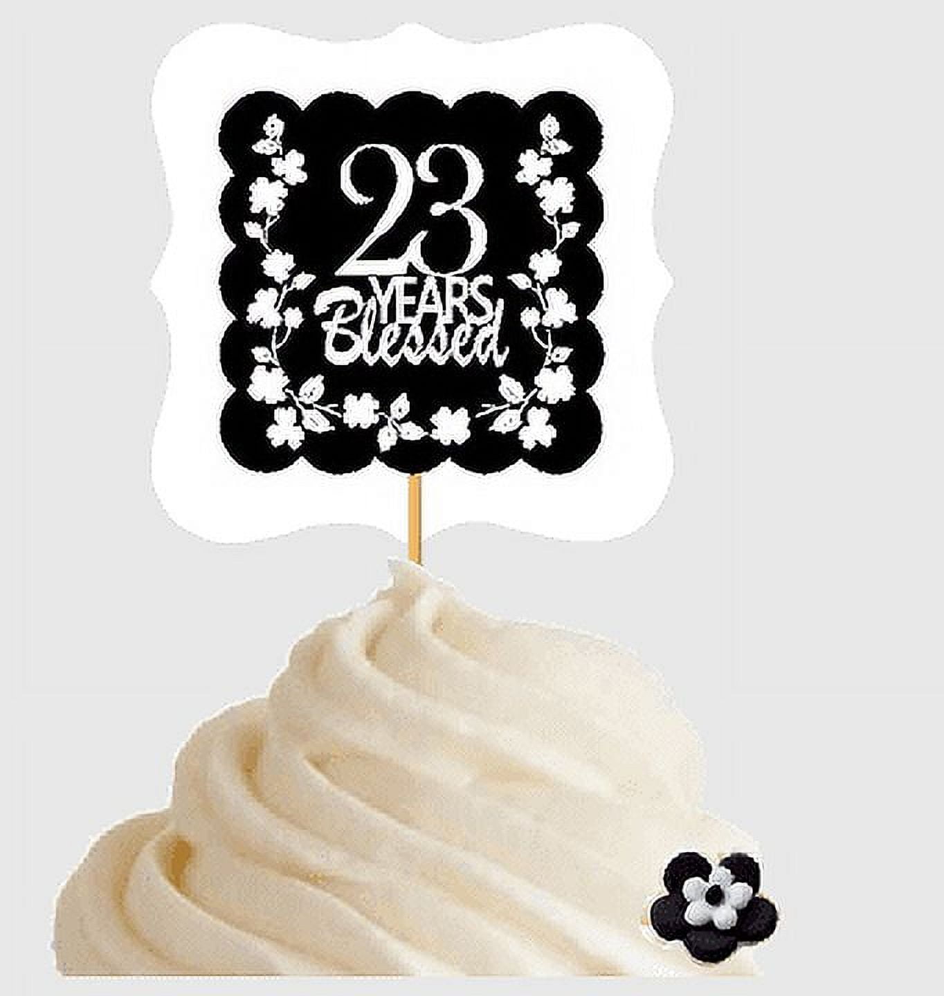 Amazon.com: Happy 23rd Birthday Cake Topper - 23rd Birthday Decorations for  Women - Cheers to 23 Years, Hello 23, 23rd Birthday/Anniversary Party  Decorations, Rose Gold Glitter : Grocery & Gourmet Food