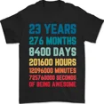thumbnail image 1 of 23rd Birthday Celebration 23 Year Old Milestone Humor Unisex T-Shirt, up to size 5XL, 1 of 2