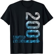23th Birthday Gifts Men Women 23 Years Old Vintage 2001 T-ShirtMen and women, Black T-shirt, size Extra large