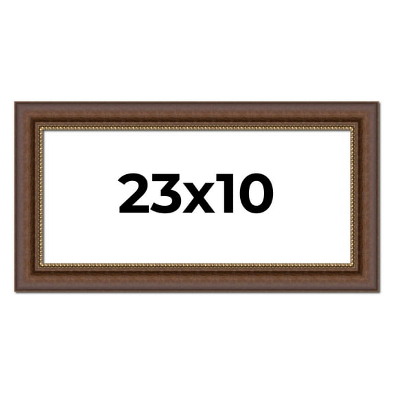 23x10 Copper and Brown Real Wood Picture Frame Width 2 inches | Interior Frame Depth 0.5 inches |
