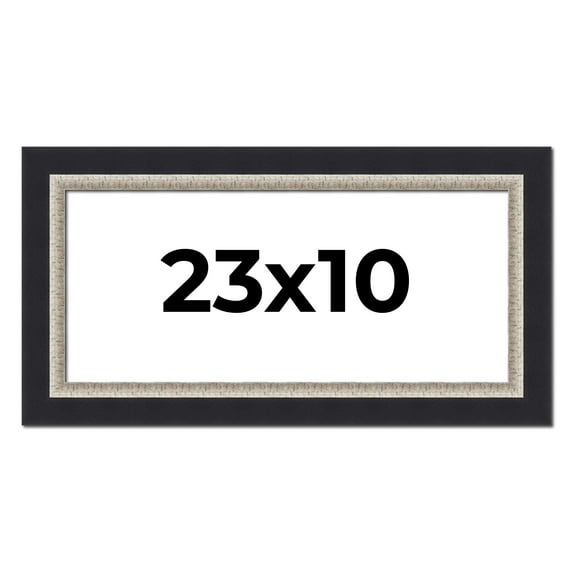 23x10 Frame Black Real Wood Picture Frame Width 2.25 Inches | Interior Frame Depth 0.5 Inches |