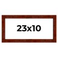 thumbnail image 1 of 23x10 Walnut Brown Veneer Real Wood Picture Frame Width 1.75 inches | Interior Frame Depth 0.5, 1 of 8