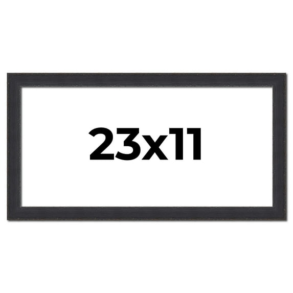 23x11 Frame Black Real Wood Picture Frame Width 1.25 Inches | Interior Frame Depth 0.5 Inches |