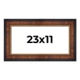 thumbnail image 1 of 23x11 Frame Brown Walnut Gold Ornate Trim Solid Wood Plein Air Picture Frame | 3 Inch Moulding, 1 of 8