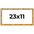 thumbnail image 1 of 23x11 Frame Gold Bamboo Solid Wood Picture Frame | 1 Inch Moulding Width | Interior Frame Depth, 1 of 8
