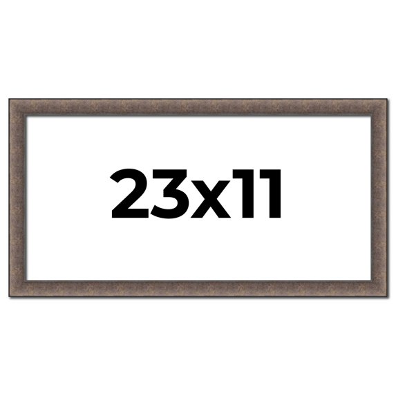 23x11 Frame Silver Real Wood Picture Frame Width 1.25 Inches | Interior Frame Depth 0.5 Inches |