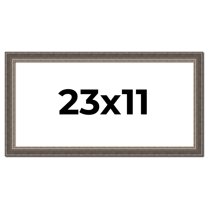 23x11 Frame Silver Real Wood Picture Frame Width 1.25 Inches | Interior Frame Depth 0.5 Inches |