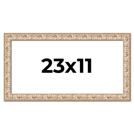 23x11 Frame White Real Wood Picture Frame Width 1.5 inches | Interior Frame Depth 0.5 inches |
