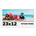 thumbnail image 1 of 23x12 Frame White Solid Wood Picture Frame Includes UV Acrylic Shatter Guard Front, Acid Free Foam, 1 of 8