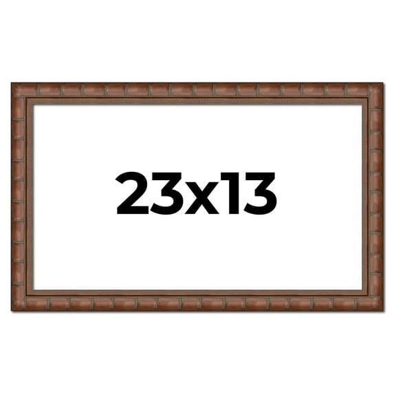 23x13 Dark Brown Bamboo Real Wood Picture Frame Width 1.5 inches | Interior Frame Depth 0.5 inches