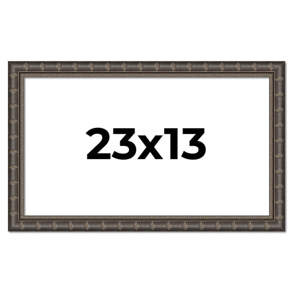 23x13 Frame Black Bamboo Solid Wood Picture Frame Width 1.5 Inches | Interior Frame Depth 0.5