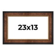 thumbnail image 1 of 23x13 Frame Brown Walnut Gold Ornate Trim Solid Wood Plein Air Picture Frame | 3 Inch Moulding, 1 of 8