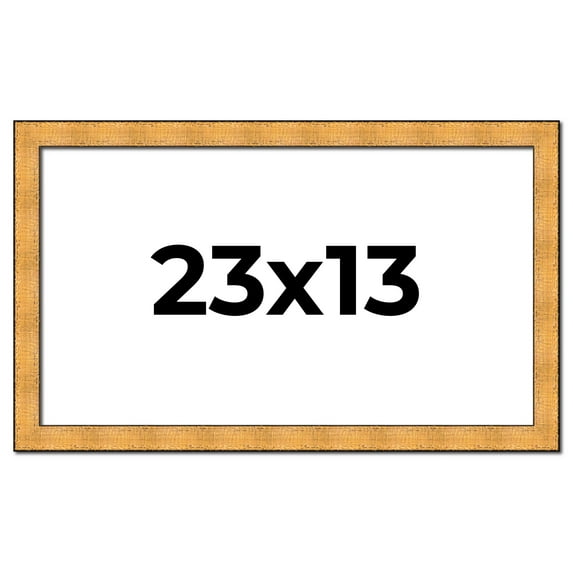 23x13 Frame Gold Rustic Solid Wood Picture Frame | 1.25 Inch Wide Moulding | Rustique Gold