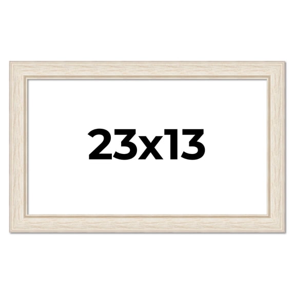 23x13 Frame White Real Wood Picture Frame Width 1.75 inches | Interior Frame Depth 0.5 inches |