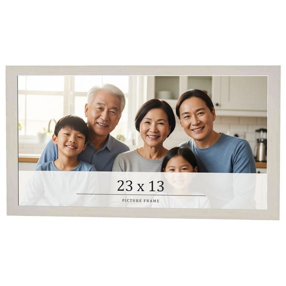 23x13 Frame White Wheat Solid Wood Picture Frame | Moulding Width 0.75 Inches | Interior Depth 0.5