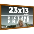 thumbnail image 1 of 23x13 Honey Brown Real Wood Picture Frame Width 0.75 inches | Interior Frame Depth 0.5 inches |, 1 of 8