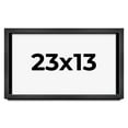 thumbnail image 1 of 23x13 Shadow Box Frame Grey Charcoal Black | 0.875 Inches Deep | Wood Shadowbox Display Frame | UV, 1 of 8