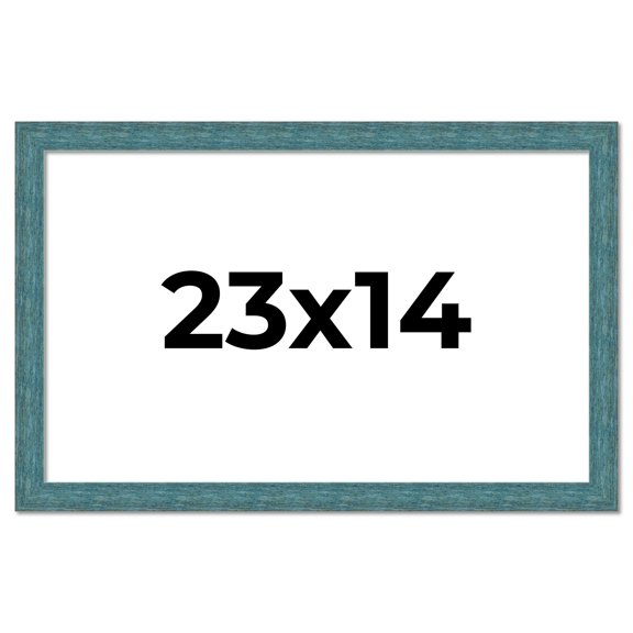 23x14 Frame Blue Rustic Barnwood Solid Wood Picture Frame Width 1.25 Inches | Interior Depth 0.5