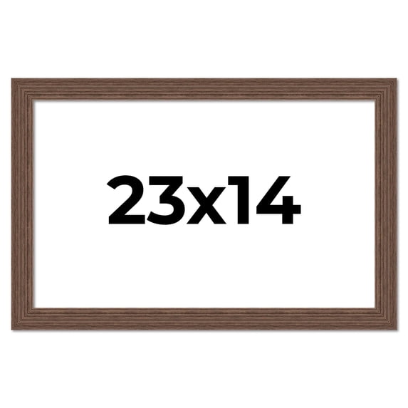 23x14 Frame Brown Distressed Barnwood Picture Frame | Rustic Farmhouse Photo Frame Includes UV