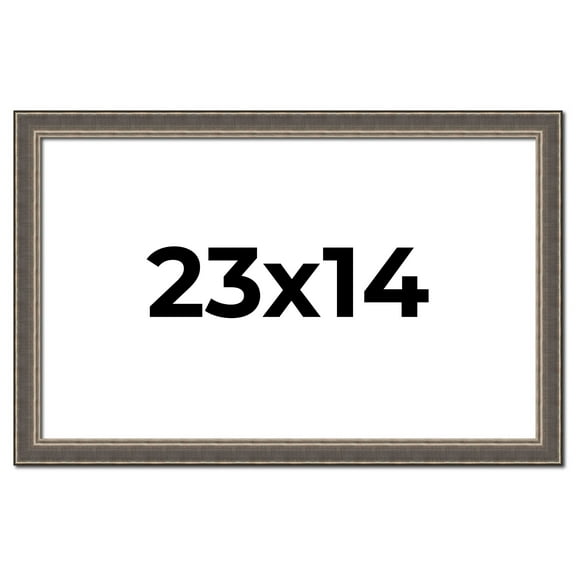 23x14 Frame Silver Real Wood Picture Frame Width 1.25 Inches | Interior Frame Depth 0.5 Inches |