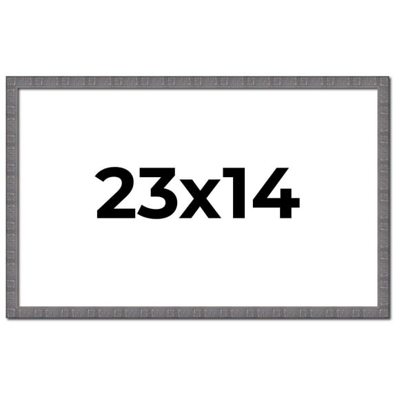 23x14 Frame Slate Blue Distressed Rustic Solid Wood Picture Frame | 0.75 Inch Moulding Width |