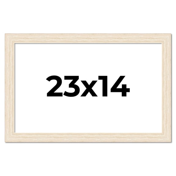 23x14 Frame White Barnwood Picture Frame Includes UV Acrylic Plexiglass, Acid Free Foam Backing
