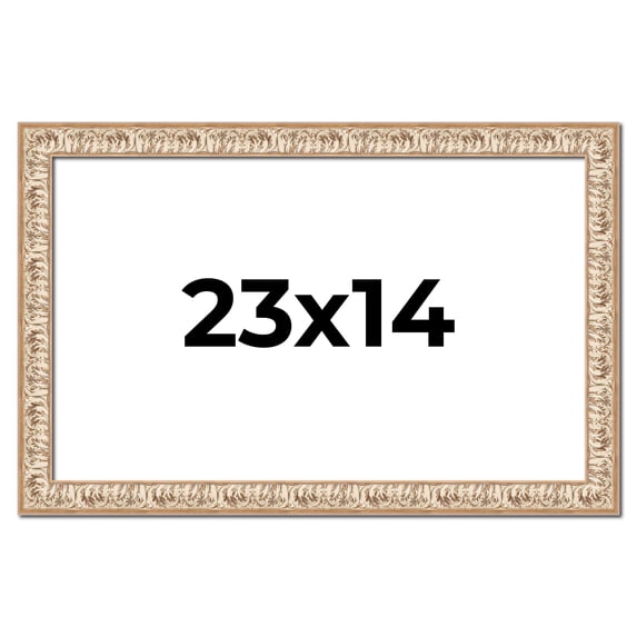 23x14 Frame White Real Wood Picture Frame Width 1.5 inches | Interior Frame Depth 0.5 inches |