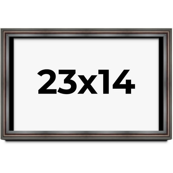 23x14 Shadow Box Frame Brown Cherry | 2.625 Inches Deep Pine Wood Traditional Shadowbox Display